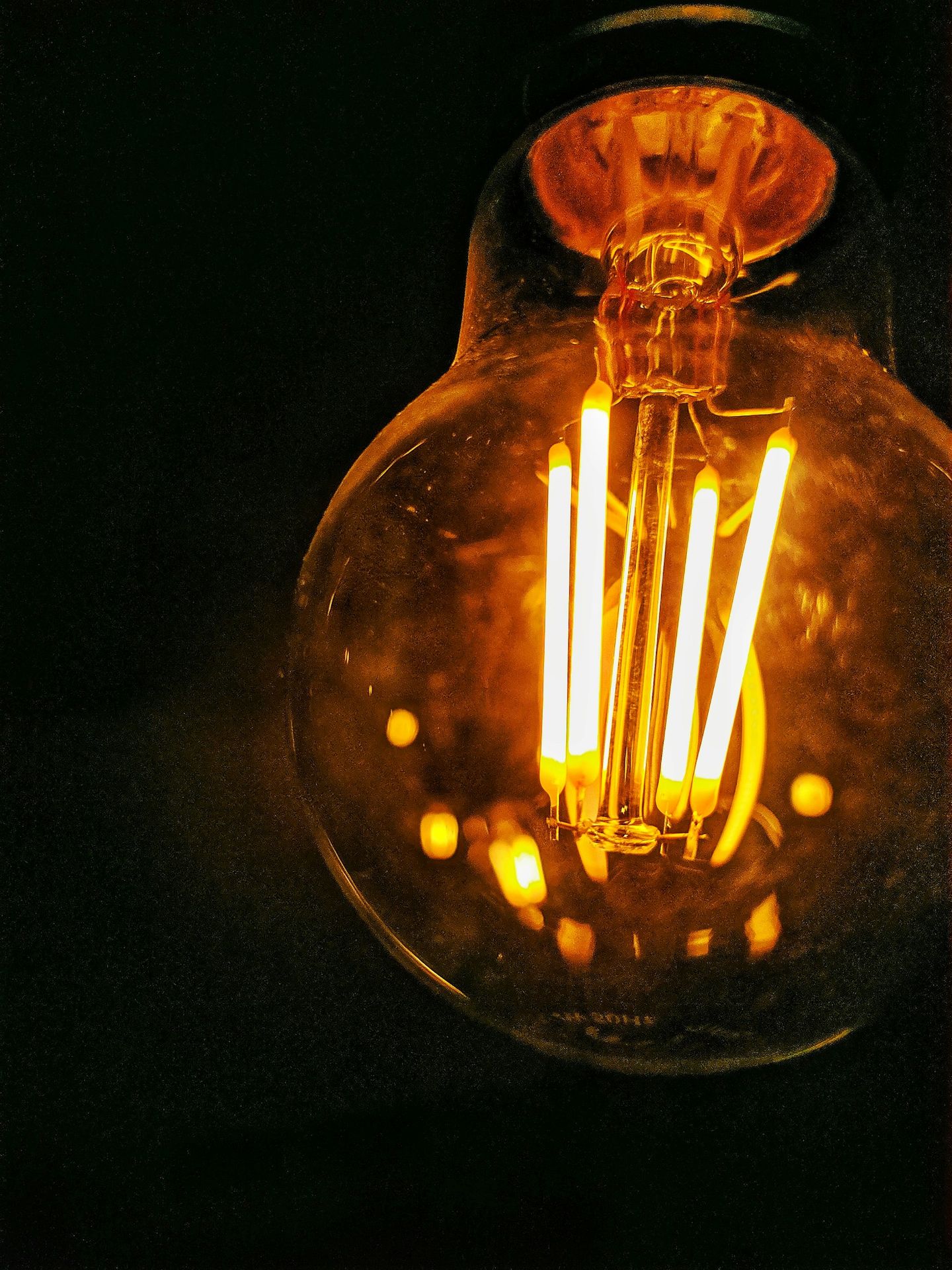 lighted light bulb