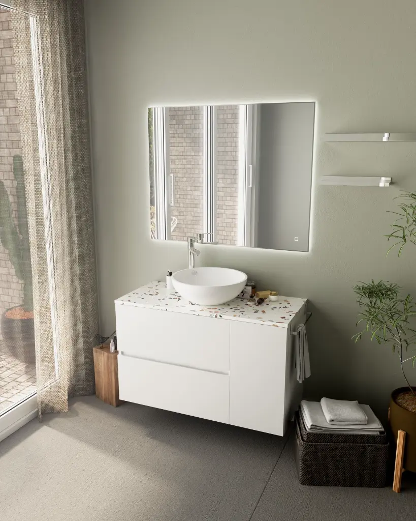 Alier 100 blanco VEGAS BOR Kool Alto Cromo Toallero cromo Estante 6035cm.webp